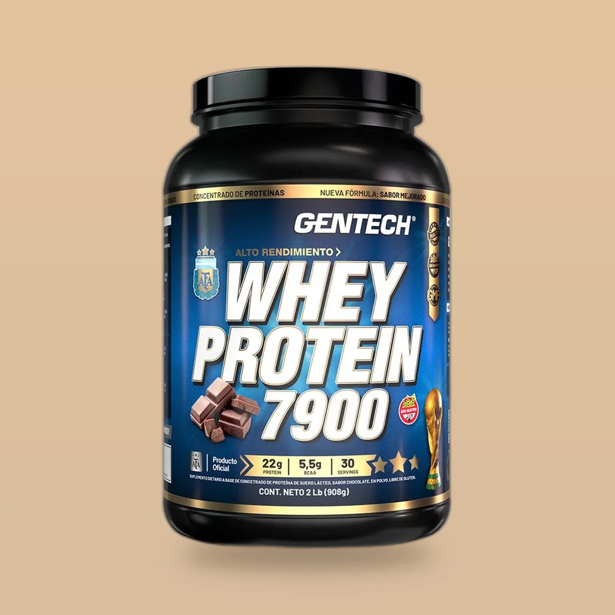Gentech Whey Protein 7900 AFA 2lb — Chocolate