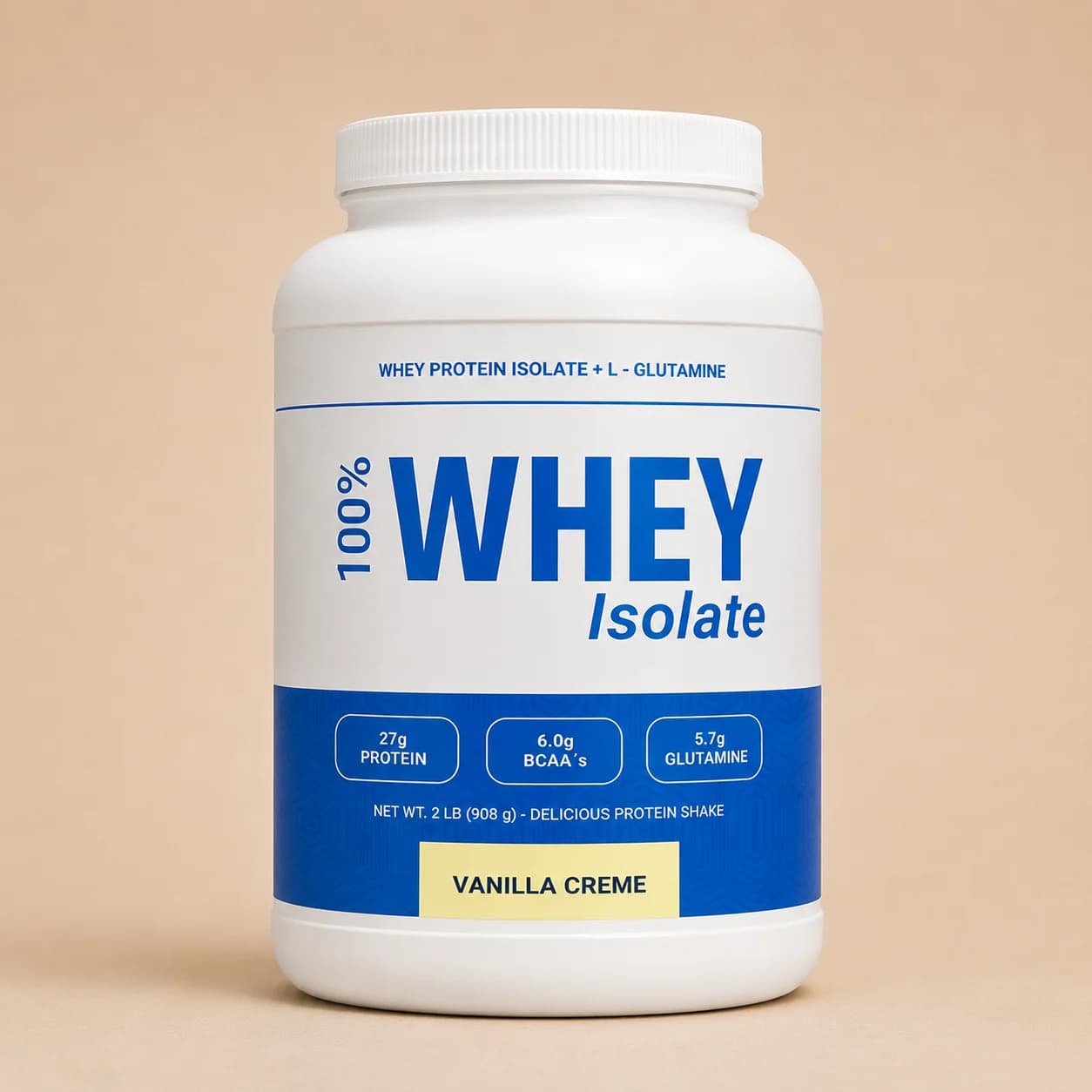 100% Whey Isolate Platinum 908g Vainilla