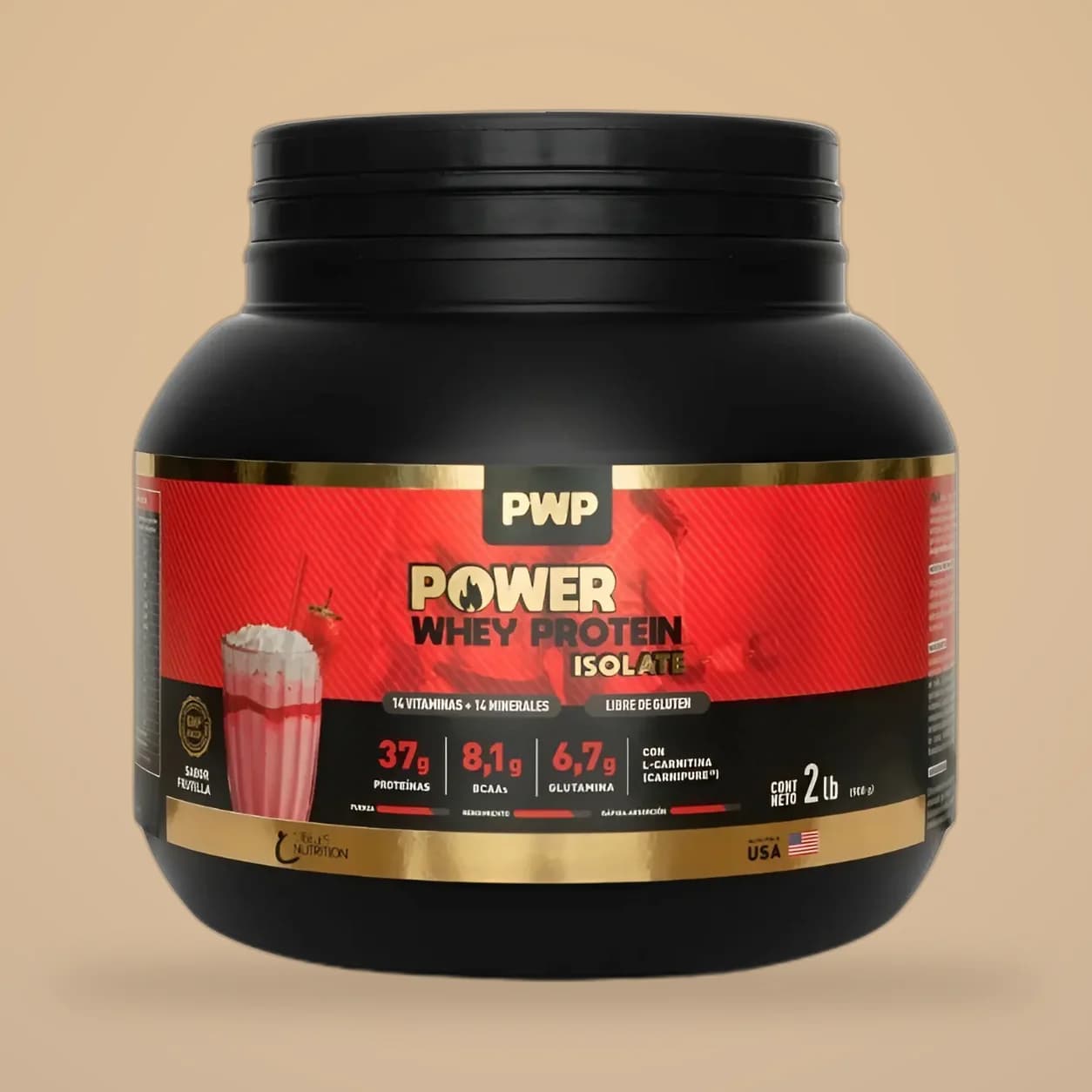 PWP Power Whey Protein Isolate 2lb — Frutilla